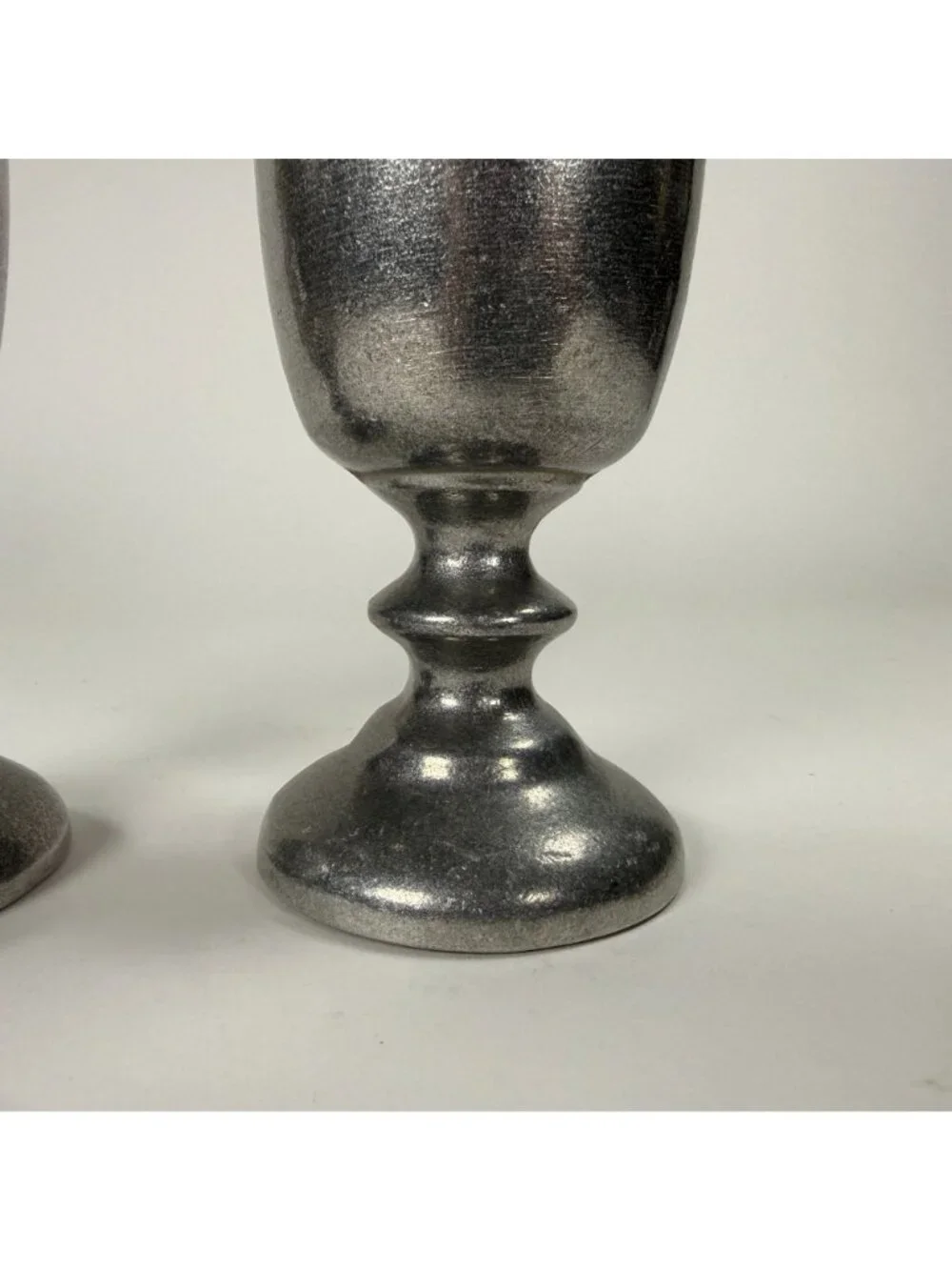 Vintage RWP Wilton Armetale Pewter Plough Tavern Wine Goblets 7”